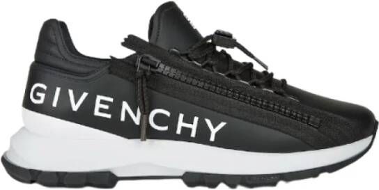 Givenchy Leren Rits Sneakers Lichtgewicht Zool Black Heren