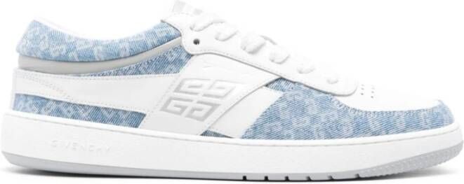 Givenchy Monogram 72 Low-Top Denim Sneakers Blue Dames