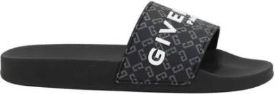 Givenchy Monogram Slip-On Sandalen met Platte Zool Black Heren