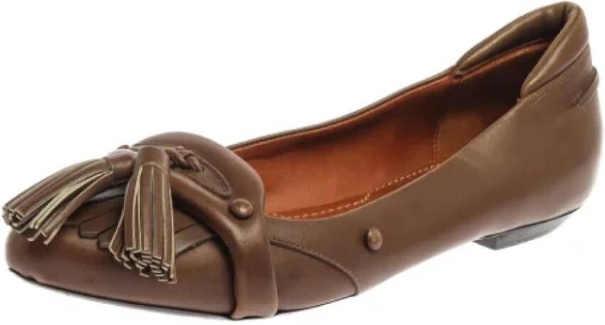 Givenchy Pre-owned Leather flats Brown Dames