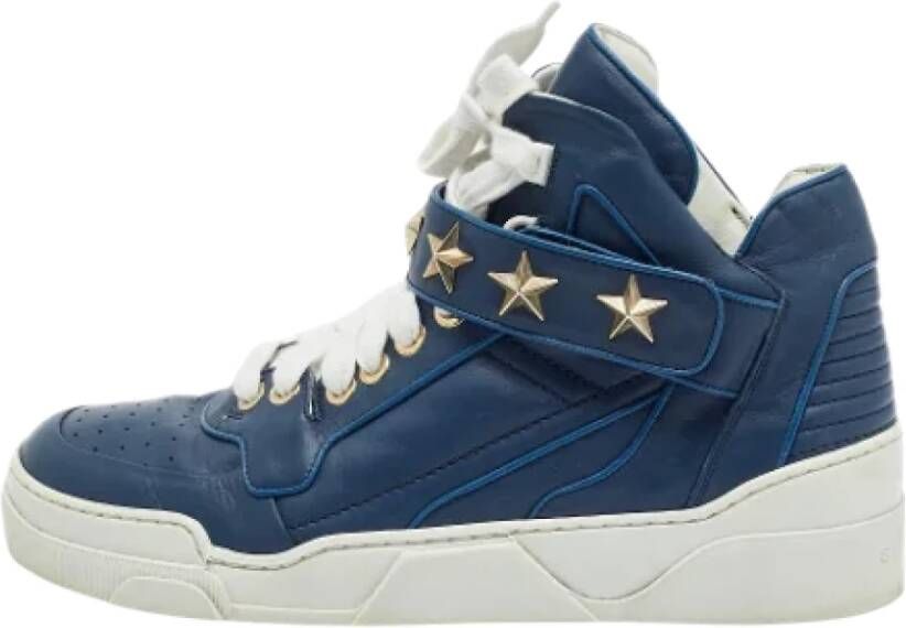 Givenchy Pre-owned Leather sneakers Blue Heren