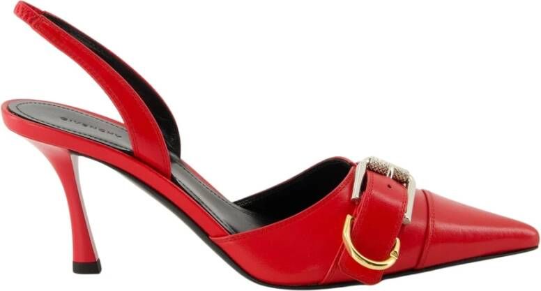 Givenchy Rode leren puntige neus hakken Red Dames