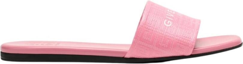 Givenchy Roze Slides met 4G Logo Print Roze Dames