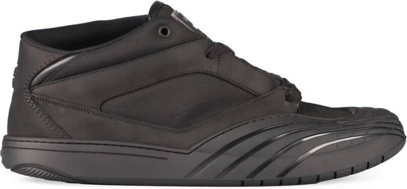 Givenchy Zwarte Leren Sneakers met Logodetail Black Heren