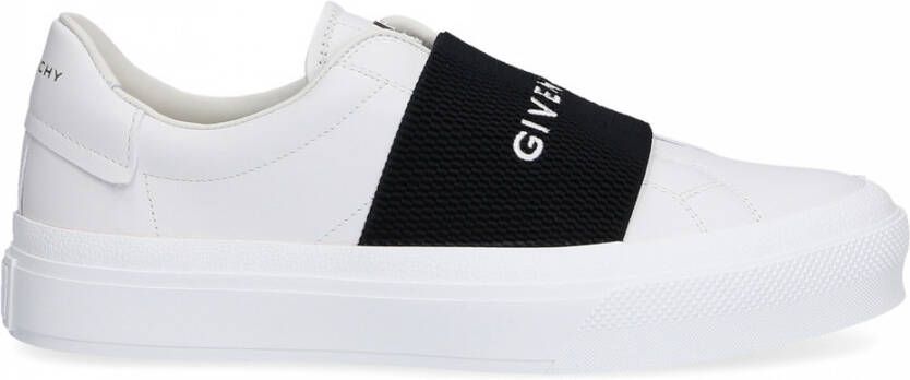 Givenchy Leren Sneakers Zwart Wit Logo Rubber White Dames