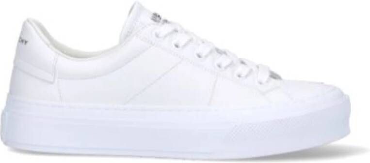 Givenchy Witte Lage Leren Sneakers White Dames