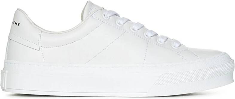 Givenchy Witte Lage Leren Sneakers White Dames