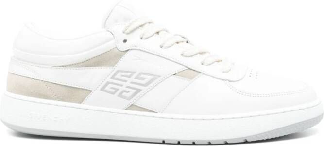 Givenchy Witte lage sneakers met beige inzetstukken White Heren