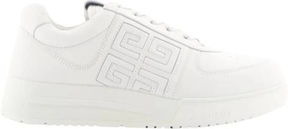 Givenchy Witte Leren Lage Sneakers White Dames