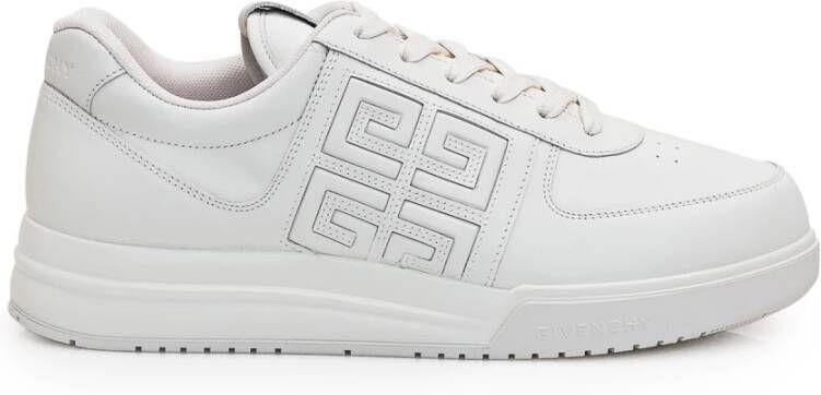 Givenchy Witte leren sneakers met geperforeerde neus White Heren