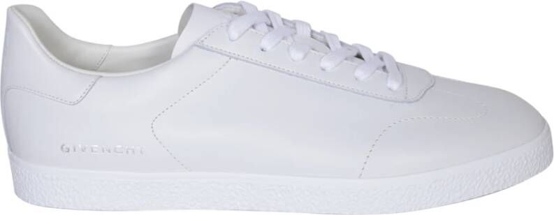 Givenchy Witte Leren Sneakers Ronde Neus Voorste Stiksels White Heren