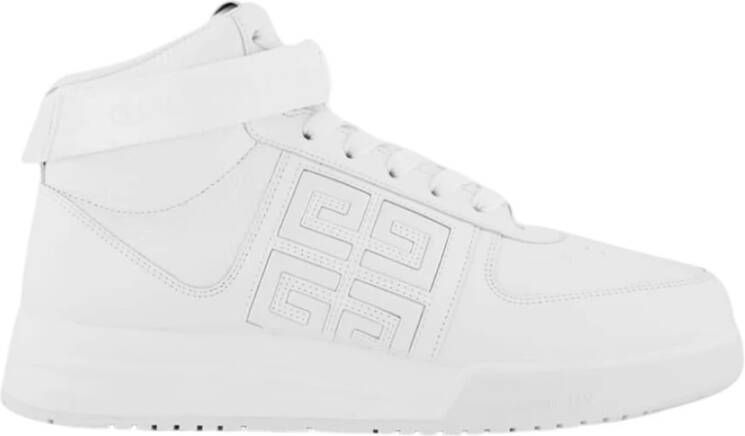 Givenchy Witte Leren Sneakers White Heren