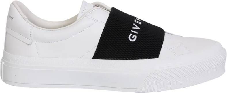 Givenchy Leren Sneakers Zwart Wit Logo Rubber White Dames