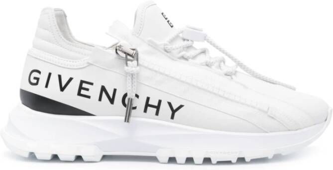 Givenchy Witte Sneakers Logo Print Ronde Neus White Dames