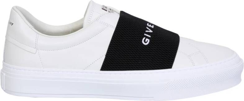 Givenchy Elastische Bruid Ronde Neus Leren Sneakers White Heren