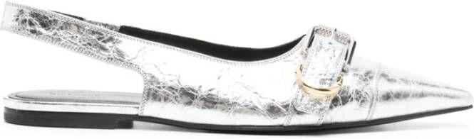 Givenchy Zilveren Platte Slingback Schoenen Gray Dames