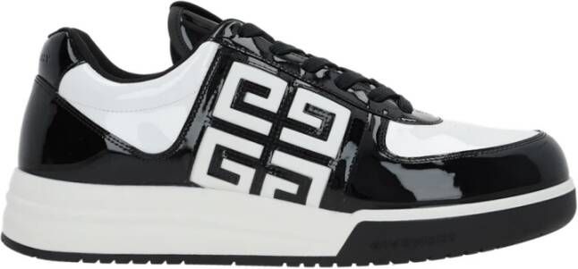 Givenchy Zwarte 4G Geëmbosseerde Leren Sneakers Zwart Heren