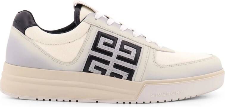 Givenchy Zwarte Canvas Leren Lage Sneakers Multicolor Heren