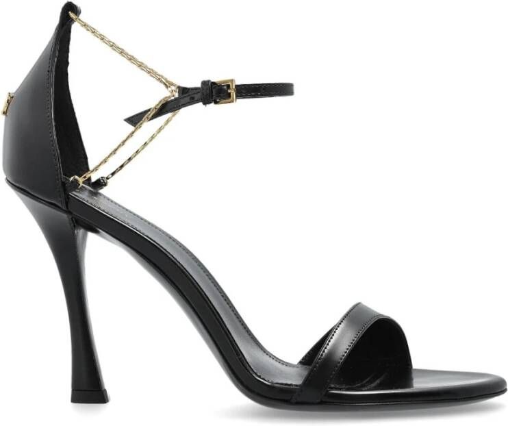 Givenchy Zwarte Enkelband Hoge Hak Sandalen Black Dames