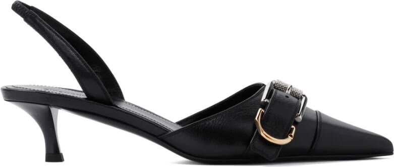 Givenchy Zwarte Leren Slingback Sandalen Black Dames