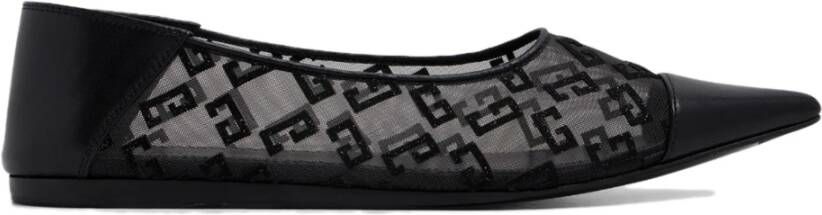 Givenchy Puntige Ballet Flats met Logo Details Black Dames