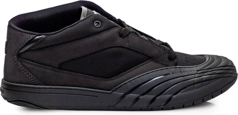 Givenchy Zwarte Nubuck Vetersneakers Black Heren