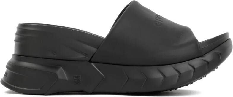 Givenchy Zwarte Sandalen met Lage Sleehak Black Dames