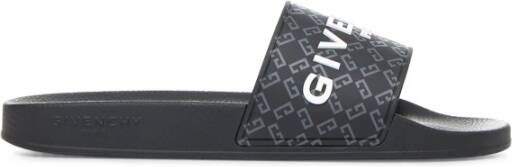 Givenchy Zwarte Slip-On Monogram Rubberen Schoenen Black Heren