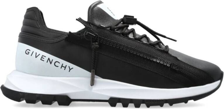 Givenchy Zwarte Sneakers met Voor- en Zijsluiting Black Heren