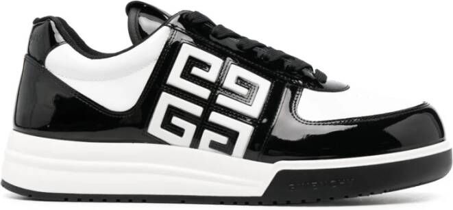 Givenchy Zwarte 4G Geëmbosseerde Leren Sneakers Zwart Heren