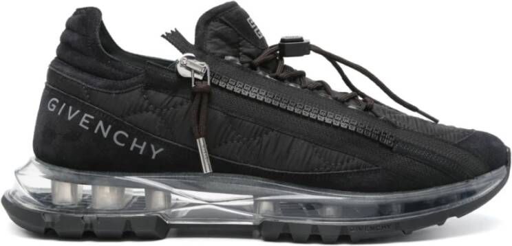 Givenchy Zwarte Veterschoenen met Zijrits Black Heren