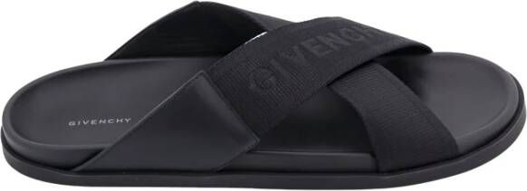 Givenchy Zwarte Webbing Sandalen Aw23 Zwart Heren