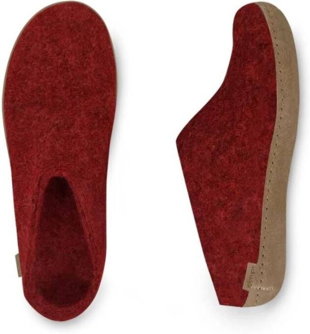 Glerups Slippers Rood Dames