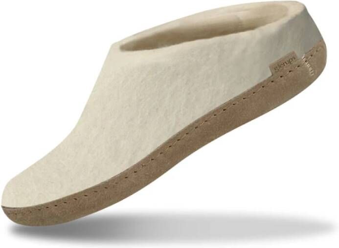 Glerups Wollen Pantoffels in Nieuwe Witte Kleur White Dames