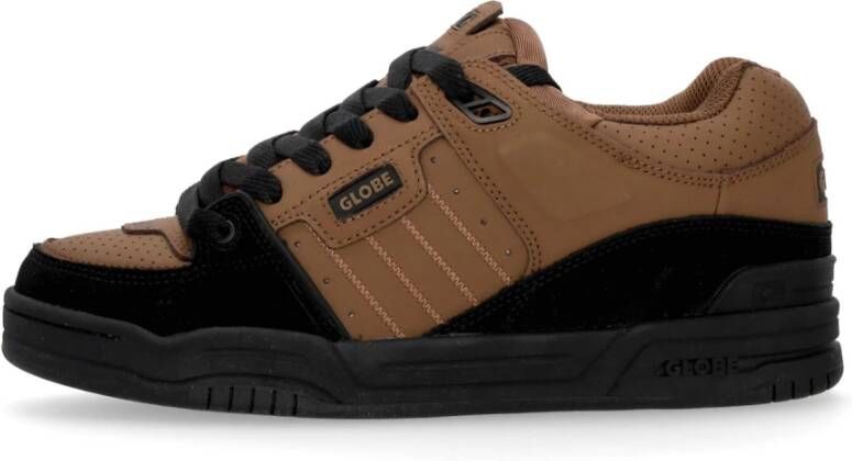 Globe Bruin Zwarte Skate Schoenen Leren Bovenkant Brown Heren