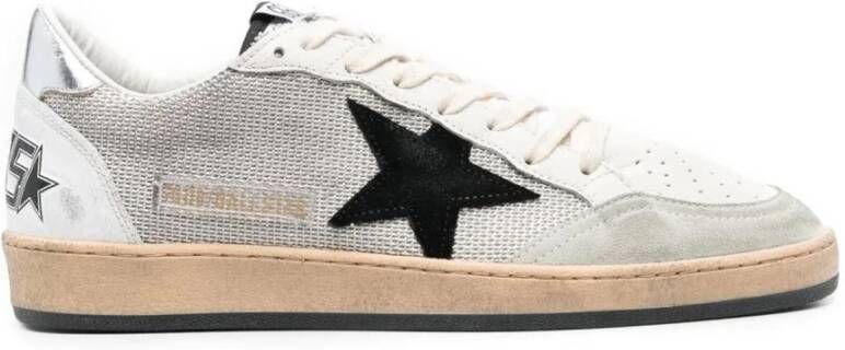 Golden Goose Grijze Sneakers met Net Bovenwerk en Gelamineerde Hak Gray