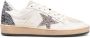 Golden Goose Glitter Sneakers met Gebarsten Leren Neus White Dames - Thumbnail 1