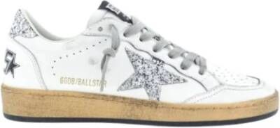 Golden Goose Ball-Star Zilver Glitter Sneakers Gray Heren