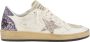 Golden Goose Glitter Sneakers met Gebarsten Leren Neus White Dames - Thumbnail 9