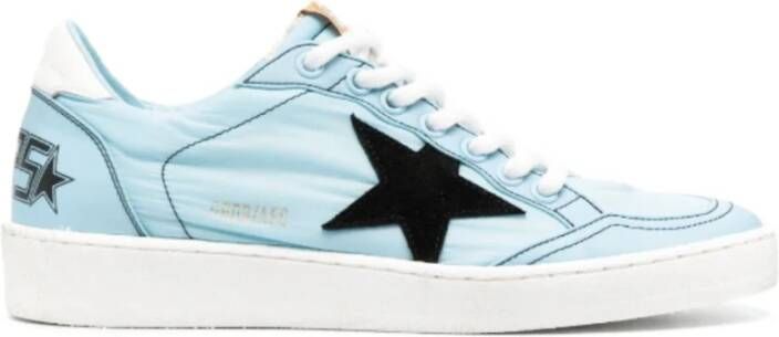 Golden Goose Ballstar Sneakers in Lichtblauw Zwart Wit Blue Dames