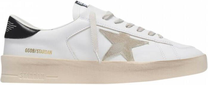 Golden Goose Verbeter je sneaker game met 10220 White Ice Black Stardan Leren Bovenwerk Suède Ster Glanzende Leren Hak Sneakers White Heren