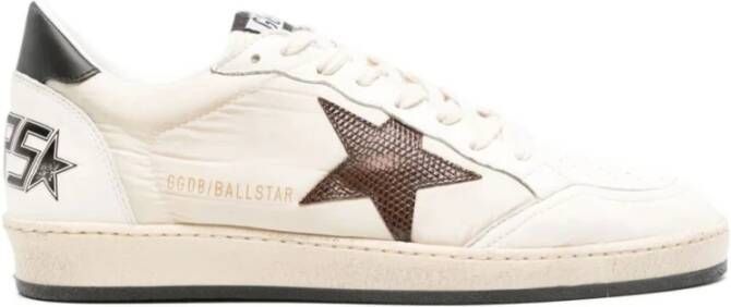 Golden Goose Beige Burgundy Ball Star Sneakers Beige Heren