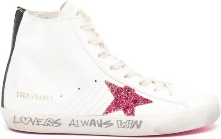 Golden Goose Glitter Ster Lederen Handtekening Foxing Beige Dames