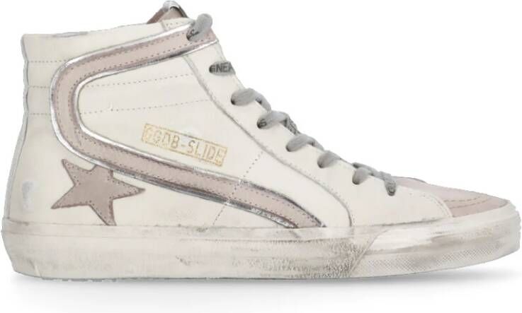 Golden Goose Beige Leren Hoge Sneakers Beige Dames