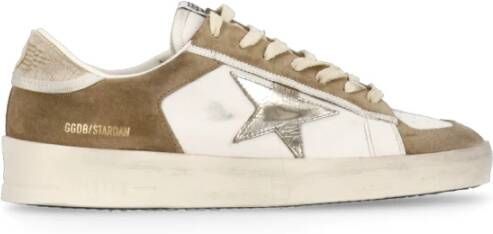 Golden Goose Beige Leren Sneakers met Iconische Ster Beige Dames