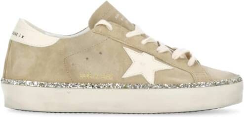 Golden Goose Beige Leren Sneakers met Sterdetail Beige Dames