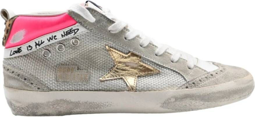 Golden Goose Beige Pink Mid Star Sneakers Gray Dames