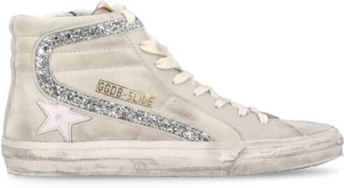 Golden Goose Beige Sneakers met Glitterdetails Beige Dames