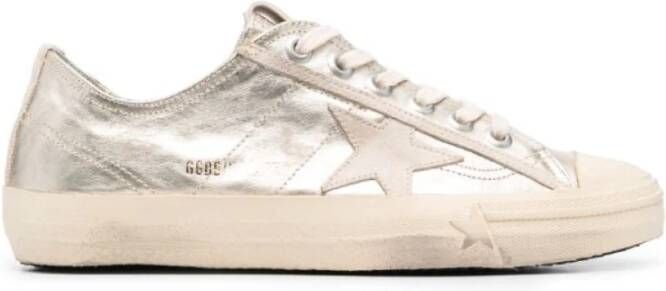 Golden Goose Beige Star Sneaker Vstar2 Platinum Gray Dames