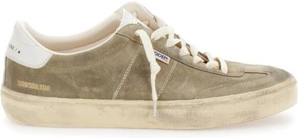 Golden Goose Beige Suède Sneakers Leren Hiel Beige Heren